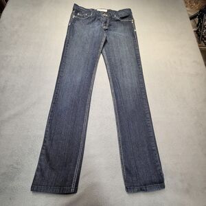 Flying Monkey Jeans Juniors 9 Blue Slim Straight Leg Distressed Stretch Denim